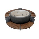 Softub - Boston B kör alakú lépcső - White (Resort/Portico)