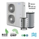 DOMUSA - 19 kW-os 3 fázisú Levegő-Víz hőszivattyús rendszer fűtés, hűtés, és használati melegvíz ellátásra komplett beüzemeléssel