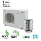 DOMUSA - 6 kW-os 1 fázisú Levegő-Víz hőszivattyús rendszer fűtésre, hűtésre, komplett beüzemeléssel