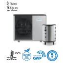 DOMUSA - 12 kW-os magas hőmérsékletű 3 fázisú Levegő-Víz hőszivattyús rendszer fűtésre, hűtésre, komplett beüzemeléssel