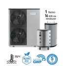 DOMUSA - 16 kW-os 1 fázisú magas hőmérsékletű Levegő-Víz hőszivattyús rendszer fűtés, hűtés, és használati melegvíz ellátásra komplett beüzemeléssel