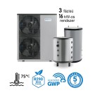 DOMUSA - 16 kW-os 3 fázisú magas hőmérsékletű Levegő-Víz hőszivattyús rendszer fűtés, hűtés, és használati melegvíz ellátásra komplett beüzemeléssel