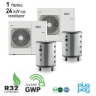 DOMUSA - 24 kW-os 1 fázisú Levegő-Víz hőszivattyús rendszer fűtésre, hűtésre, komplett beüzemeléssel
