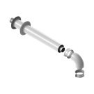 ARISTON PPs/Alu koncentrikus vízszintes fali kivezető szett D60/100