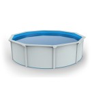 GRE Family Pool kerek 3,5x1,2 fehér, 0,3mm PVC fólia, 2 gégecső, szkimmerrel, befúvóval