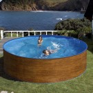 PONTAQUA ECO WOOD 4,6 x 1,2 m kerek famintás medence szűrővel, létrával