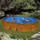 GRE WOOD 5 x 3 x 1,2 m ovális merevfalú medence