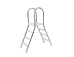 AQUASHOP - KÉTÁGÚ INOX LÉTRA 4 + 4 FOKOS, MAX 1,2M