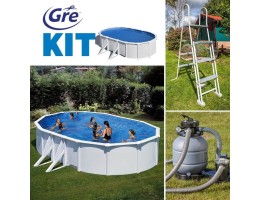 GRE KIT 5 fémfalas családi medence szett 5,0 x 3,0 x 1,2 m
