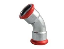 FixTrend Steel press ív, 45°, 2 tokos, 108mm