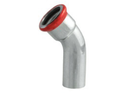 FixTrend Steel press ív, 45°, 1 tokos, 76.1mm