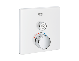 GROHE Grohtherm SmartControl látható rész, hőfok szab, szögl, hold fehér, SmartBoxhoz