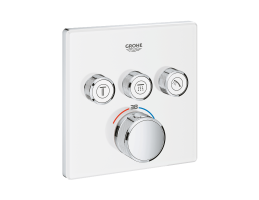 GROHE Grotherm SmartControl látható rész, hőfok szab., szögletes, fehér, SmartBoxhoz