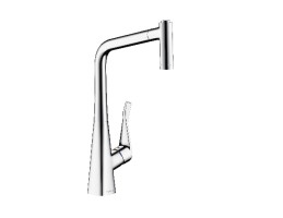 Hansgrohe - Metris Egykaros konyhai csaptelep kihúzható zuhannyal 14820800