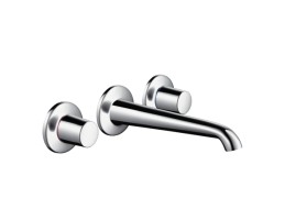 Hansgrohe - Axor Bouroullec 3 lyukú mosdócsaptelep falsík alatti szereléshez, 200 mm-es kifolyóval, fali szereléshez