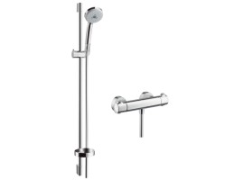 Hansgrohe - Croma 100 Ecostat 1001 SL Combi 0,90 m Croma 100 Multi 3jet kézizuhannyal