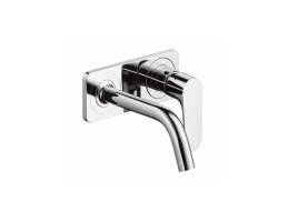 Hansgrohe - Axor Citterio M Egykaros mosdócsaptelep falsík alatti szereléshez, 167 mm-es kifolyóval, és lemezzel, fali szereléshez