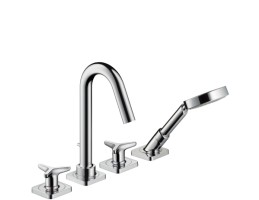 Hansgrohe - Axor Citterio M 4 lyukú kádperemre szerelhető csaptelep csillagalakú fogantyúkkal és rozettákkal