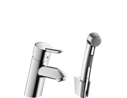 Hansgrohe - Focus S Bidette 1jet hand shower/ Focus S single lever basin mixer set 1.60 m
