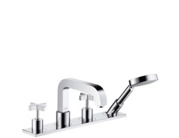 Hansgrohe - Axor Citterio 4 lyukú kádperemre szerelhető csaptelep keresztfogantyúkkal és lemezzel