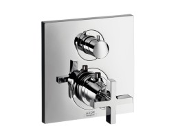 Hansgrohe - Axor Citterio Termosztát falsík alatti szereléshez elzáró- és váltószeleppel és keresztfogantyúval