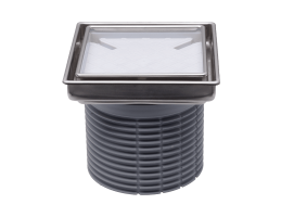 HL 3020 csempézhető magasítóelem 132x132 mm inox kerettel D110