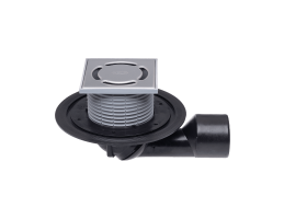 HL 80 balkon- és terasz összefolyó, 100x100mm nemesacél lefolyóráccsal