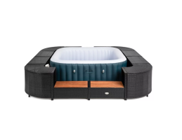 Lay-Z-Spa négyzet alakú rattan pezsgőfürdő bútor, 188 cm, fekete