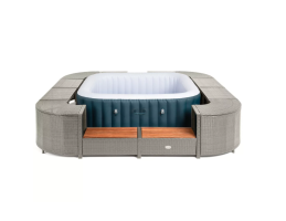 Lay-Z-Spa négyzet alakú rattan pezsgőfürdő bútor, 188 cm, szürke