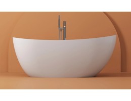 MARMY - HARLEM 160x80 MATT fehér Térben álló fürdőkád