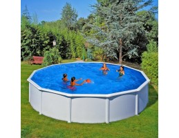 PONTAQUA WHITE 550 x 120 cm kerek medence szkimmerrel, befúvóval