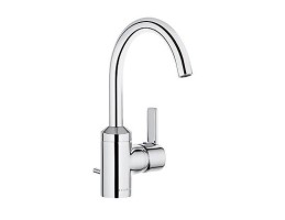 KLUDI Zenta mosdó csaptelep, egykaros, íves elford.kif, leeresztőszeleppel, króm