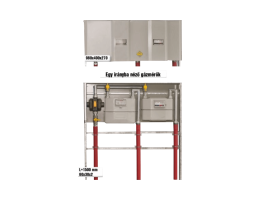 PEO T9E GG oldalsó becsatlakozású előkerti iker szabályzó és mérőállomás