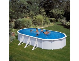 PONTAQUA WHITE STAR 730 x 375 x 132 cm ovális merevfalú medence