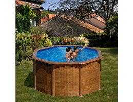 PONTAQUA WOOD 240 x 120 cm családi merevfalú medence