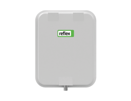 REFLEX F 12 lapos szögletes fűtési tágulási tartály, 12l, 1/2”, P0=1bar, 3bar, 70°C, fehér