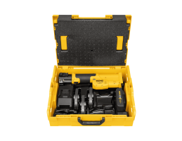 REMS Mini-Press S 22V ACC Set akkus présgép, L-Boxx , M15+18+22 pofákkal